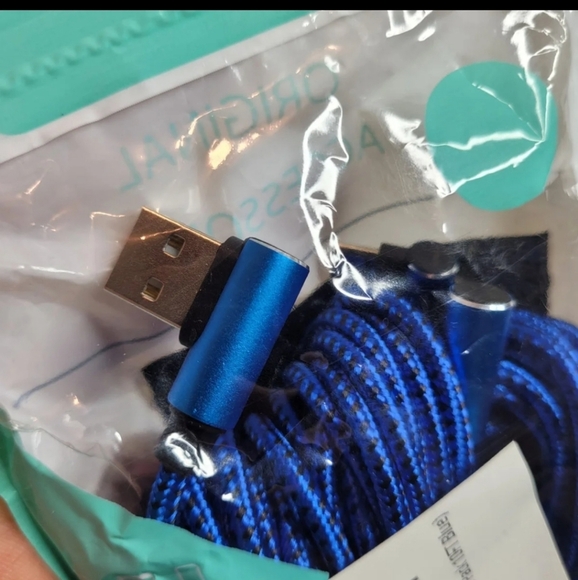 Micro USB 3 Pack of Blue 10 Foot Braided Charging Cables NEW in Packaging - Picture 4 of 5